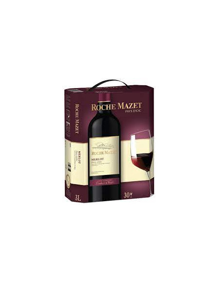 OFFRE SPECIALE ! BIB 3 L - Roche Mazet - Pays d'Oc - Merlot - Rouge
