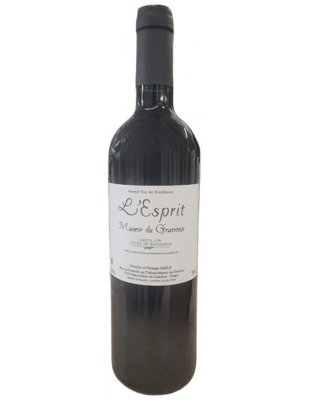 Castillon Côtes de Bordeaux - L'Esprit Manoir du Gravoux - - Red - 2020