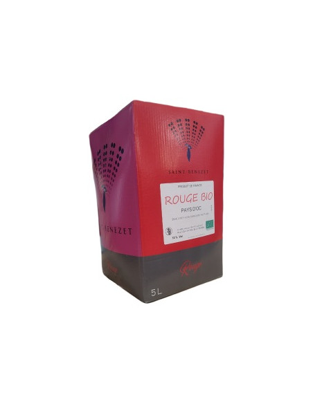 BIO - BIB 5 L - Pays d'Oc - Château Bellefontaine - Saint Bénézet - Rouge