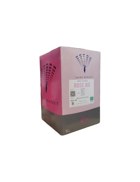 BIO - BIB 5 L - Pays d'Oc - Château Bellefontaine - Saint Bénézet - Rosé