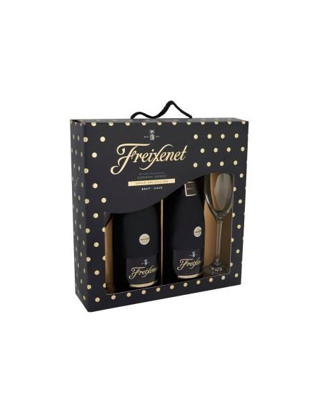Freixene - Cordon Negro - Gift Box - Cava Brut + 2 Glasses