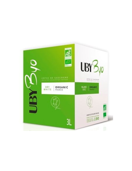 Box 3L - ORGANIC - Côtes de Gascogne - Uby - Byo - Dry White
